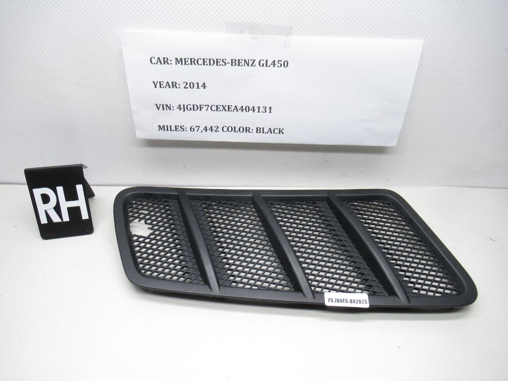 2013-2016 Mercedes GL450 Bonnet Hood Grille Right (DAMAGED) A1668801505 OEM