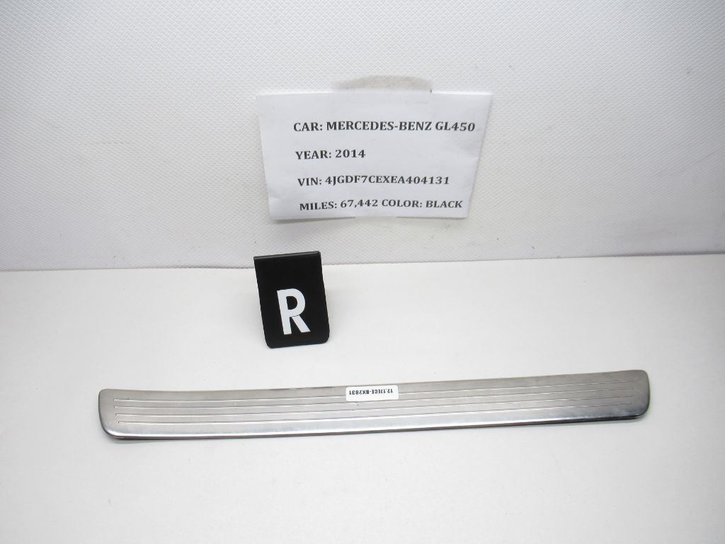 2013-2016 Mercedes GL450 Rear Right Side Door Scuff Sill Plate A1666860836 OEM