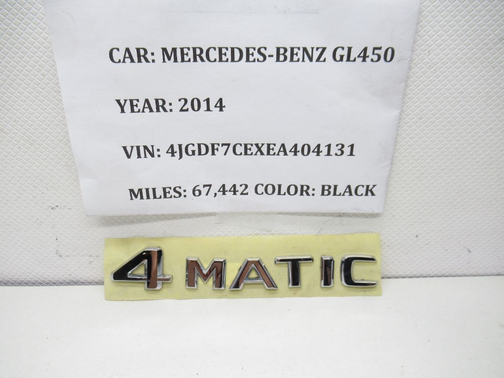 2014-2016 Mercedes-Benz GL450 Chrome Logo Badge 4MATIC OEM