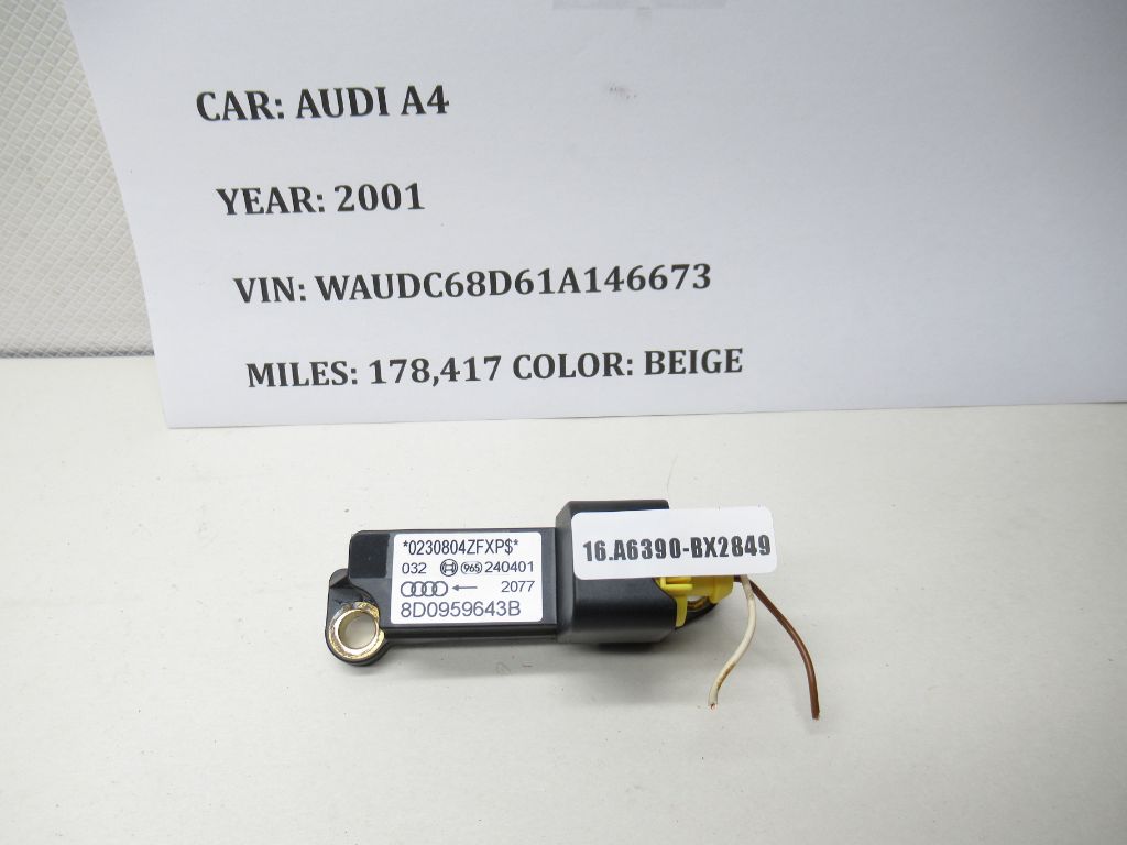 2000-2001 Audi A4 Impact Sensor 8D0959643B OEM