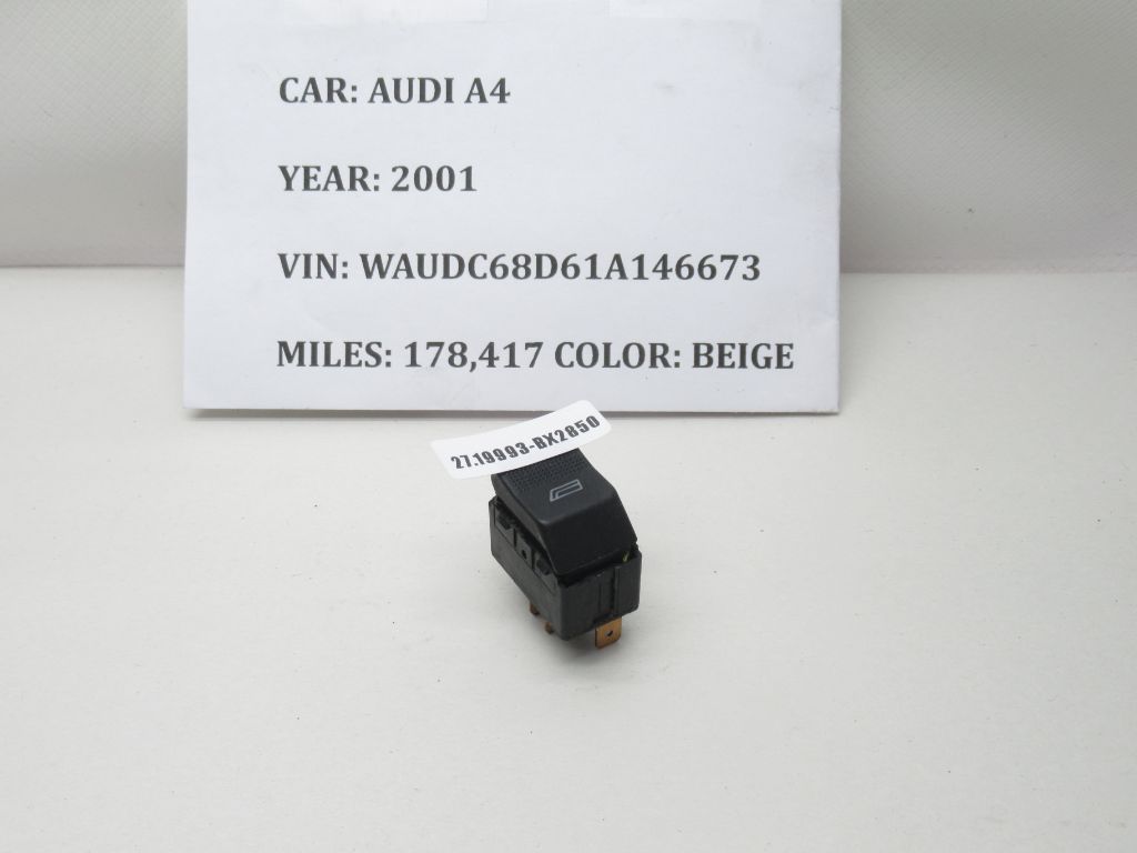 1997-2001 Audi A4 Quattro Power Window Control Switch 4D095985501C OEM