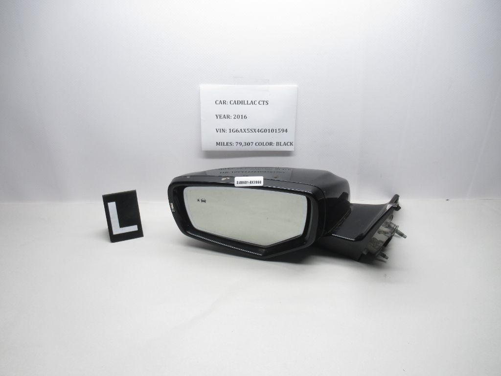 2014-2019 Cadillac CTS Left Side View Power Door Mirror BLACK E11038140 OEM