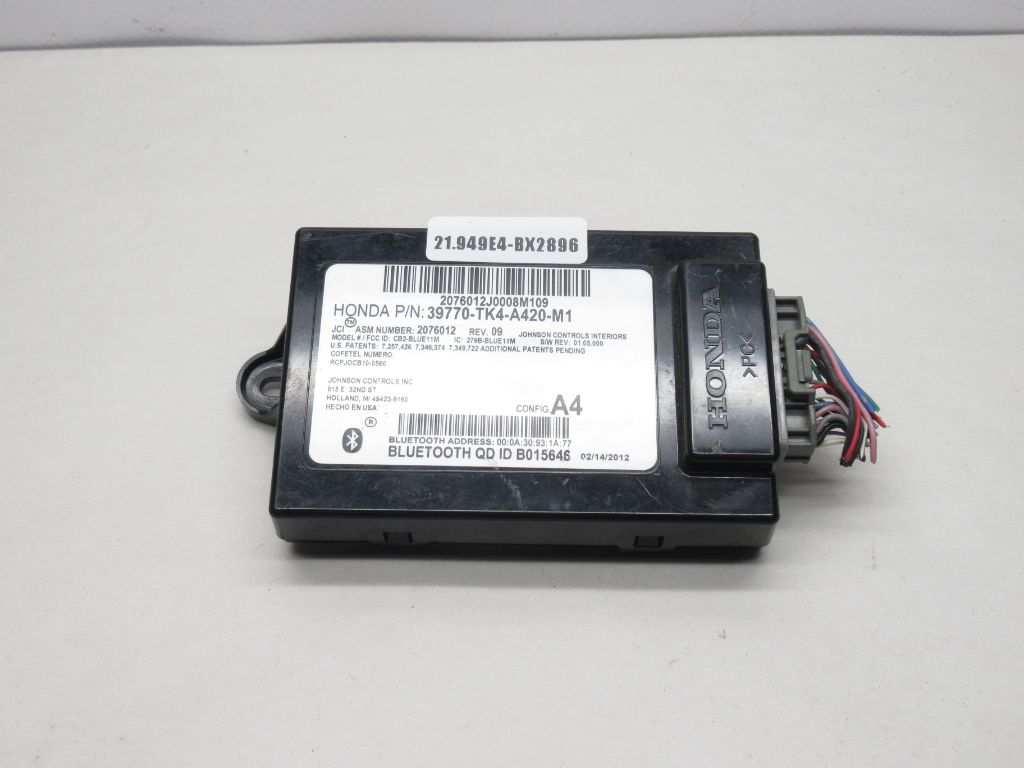 2009-2014 Acura TL Bluetooth Communication Control Module 39770-TK4-A420-M1 OEM