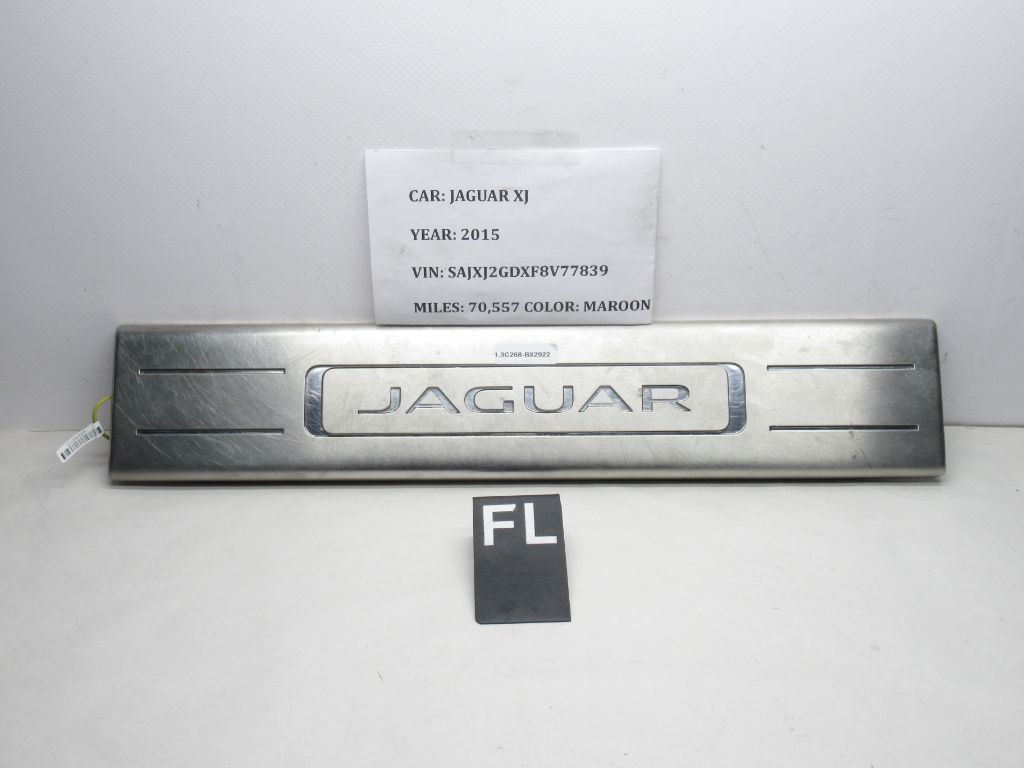 10-17 Jaguar XJ Front Left Side Door Lower Tread Scuff Plate AW9313201 OEM