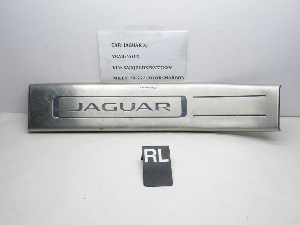 10-17 Jaguar XJL X351 LWB Rear Left Side Door Tread Scuff Plate AW93F13245BD OEM