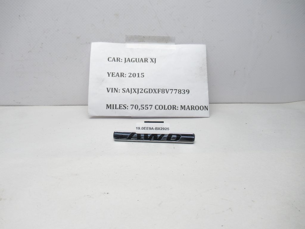 2014-2019 Jaguar XJ AWD Badge Nameplate C2D25270 OEM