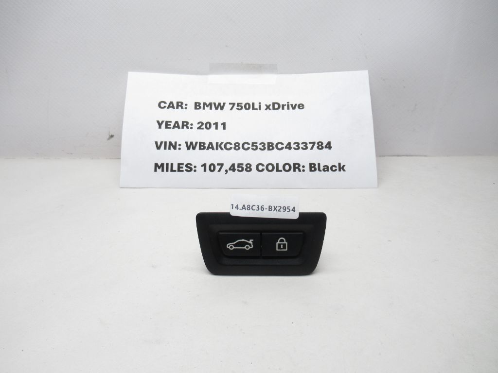 2011-2015 BMW 750Li xDrive Trunk Deck Lid Lock Switch Button 6131916264504 OEM