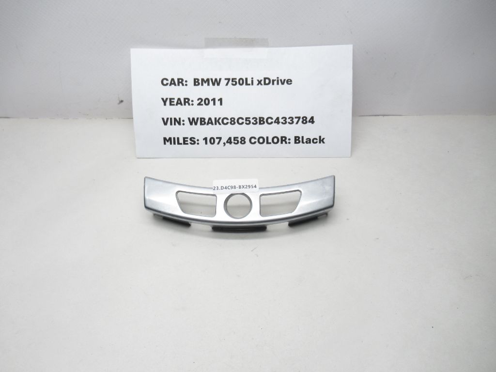 11-15 BMW 750Li xDrive Console Armrest Lock Switch Trim Bezel 9113685 OEM