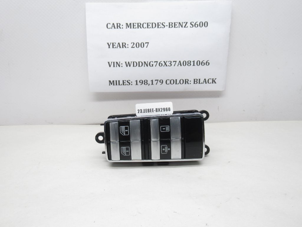 2007-2012 Mercedes S-Class Rear Left Door Window Switch A2218214551 OEM