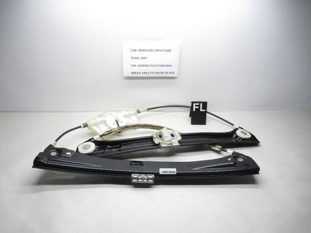 2007-2013 Mercedes S600 Front Left Driver Window Regulator 2217200146 OEM