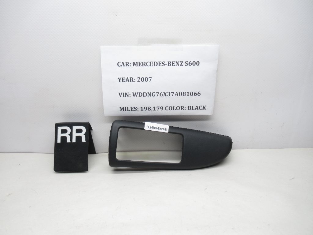 07-13 Mercedes-Benz S-Class Rear Right Door Window Switch Cover P0109560 OEM