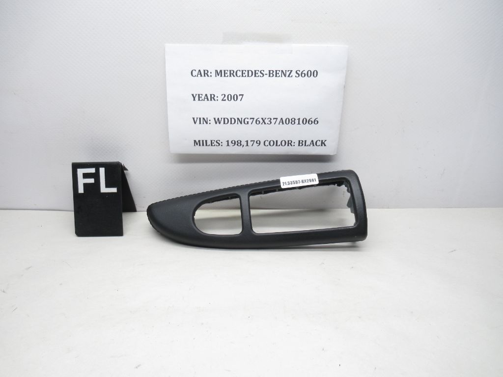 2007-2013 Mercedes S-Class Front Left Window Switch Trim Cover P0103491 OEM