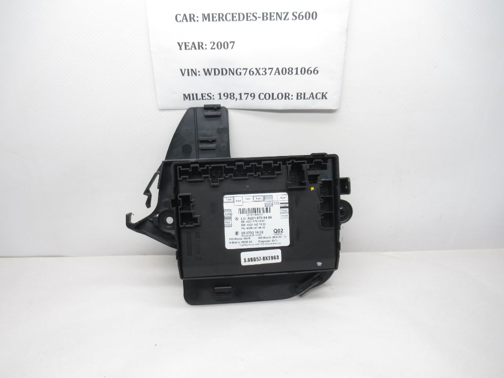 2007-2013 Mercedes W221 S600 S550 S400 Door Control Module A2218709486 OEM