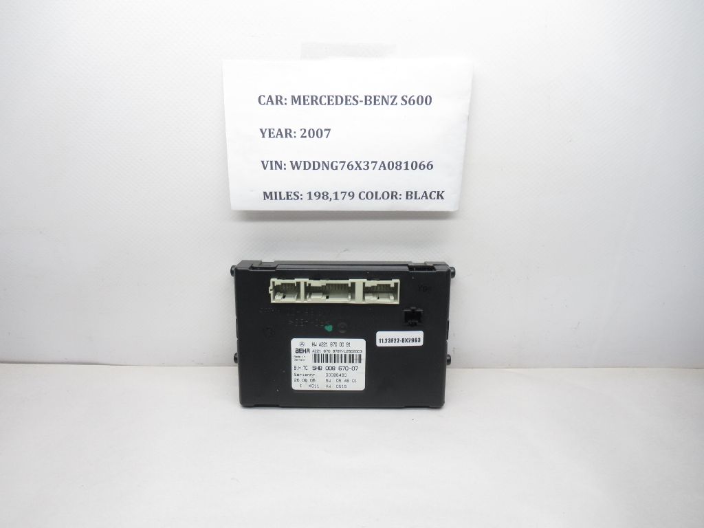 2007-2013 Mercedes S600 AC A/C Heater Control Module A2218700091 OEM