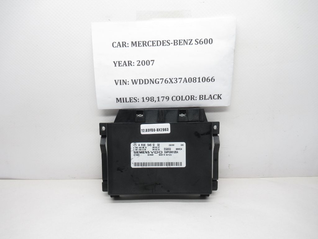 2007-2013 Mercedes S600 Transmission Gearbox Control Module Unit A0355451232 OEM