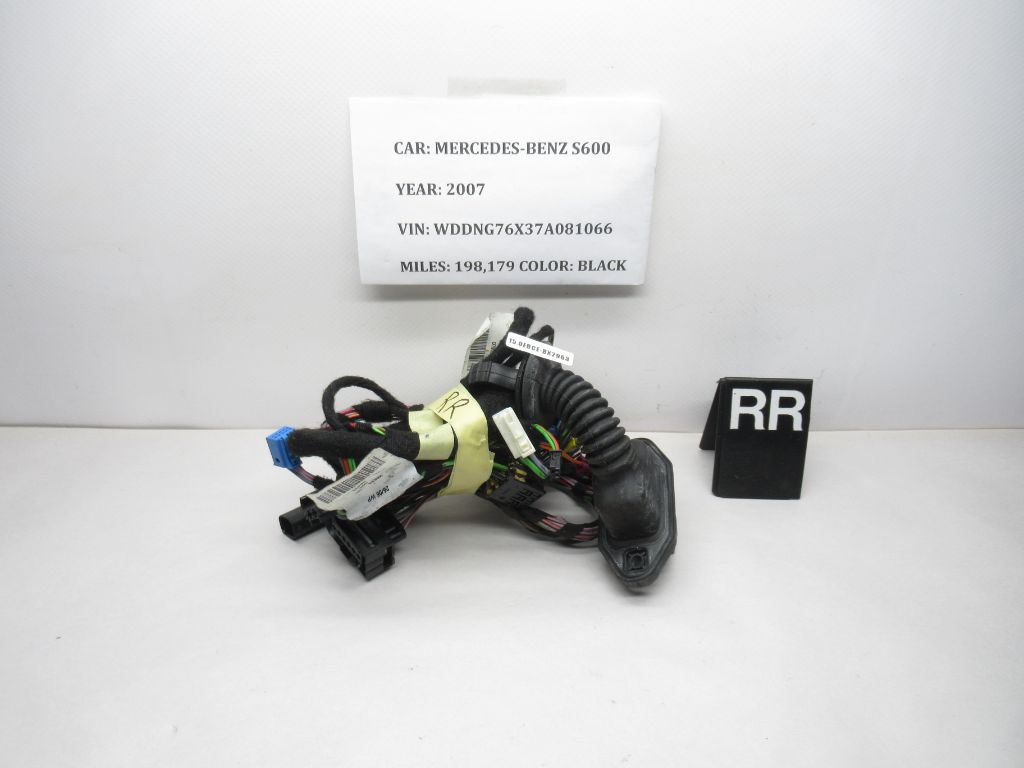 2007-2013 Mercedes-Benz S600 Rear Right Door Wire Wiring Harness 2215400210 OEM