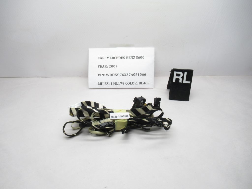 2007-2013 Mercedes S600 Door Wire Wiring Harness Rear Left 2215408707 OEM