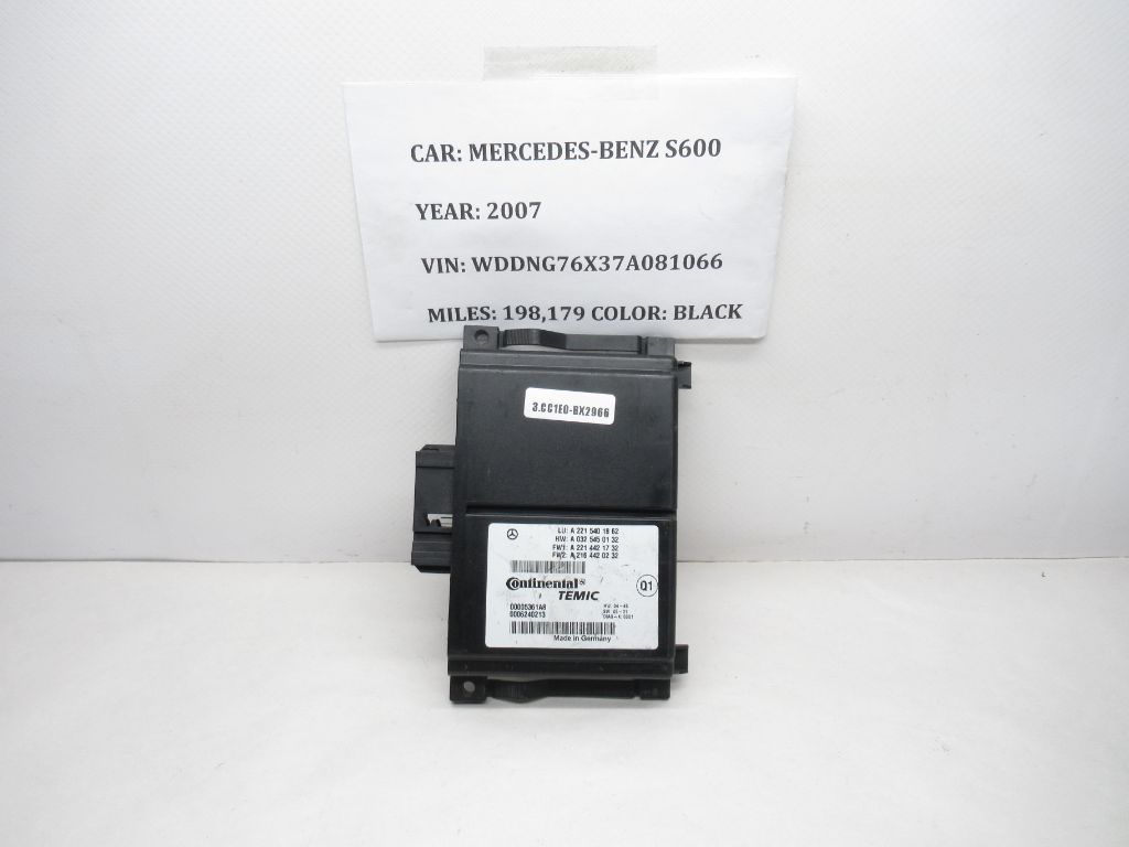 07-09 Mercedes S600 PDC Park Assist Blind Spot Module A2215401862 OEM