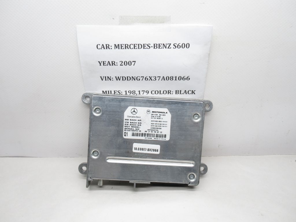 07-09 Mercedes W221 S550 S600 Bluetooth Communication Module A2168204826 OEM