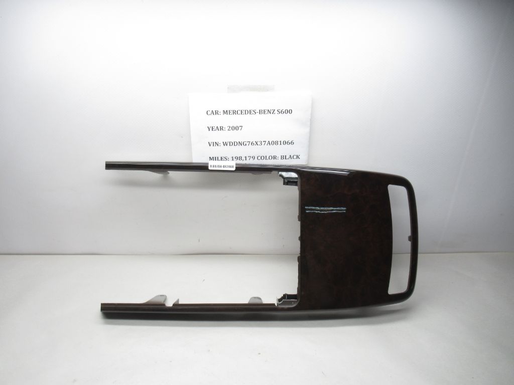 07-09 Mercedes S600 Center Console Arm Rest Trim Bezel Wood A2219700029 OEM