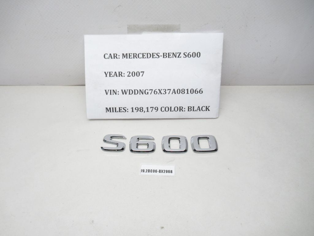 2007-2013 Mercedes-Benz S600 Emblem Logo Badge Nameplate Chrome OEM