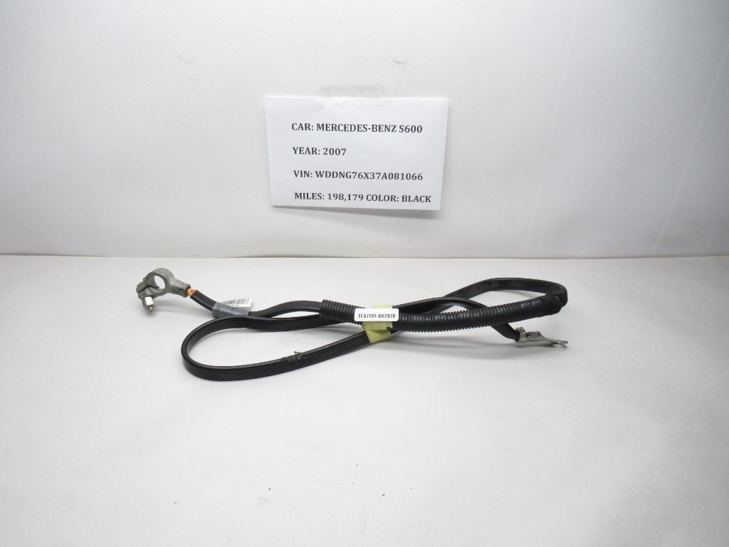 2007-2013 Mercedes S600 Rear Trunk Negative Ground Battery Cable A2215407710 OEM