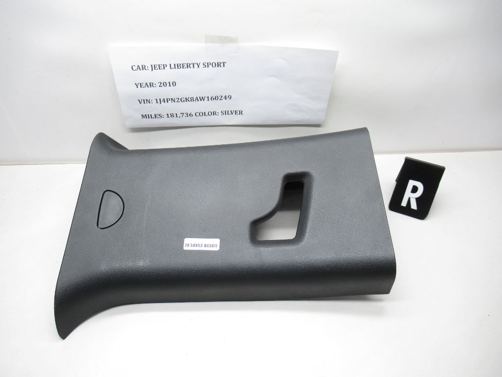 2009-2012 Jeep Liberty Right Upper C Pillar Trim Cover Plastic 1BU34TRMAAB OEM