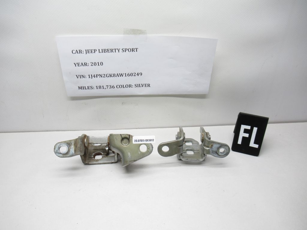 2008-2012 Jeep Liberty Front Left Door Hinges Upper & Lower 85574 / 257ABL OEM