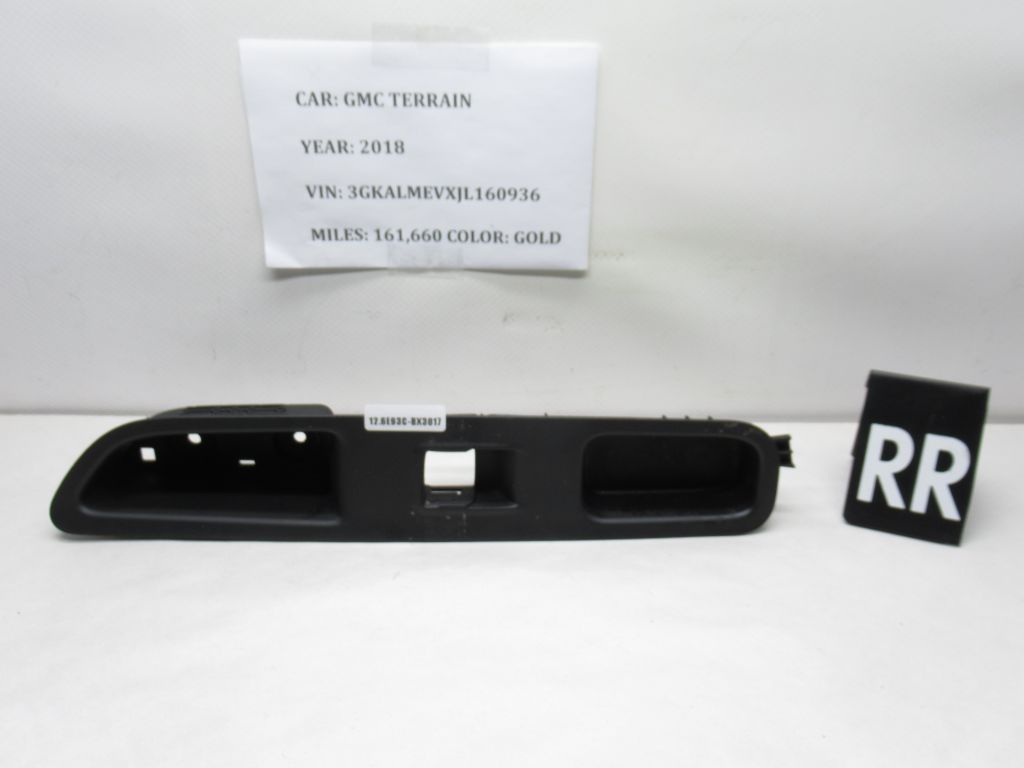 18-22 GMC Terrain Rear Right Door Window Switch Bezel Trim Plate 84211436 OEM