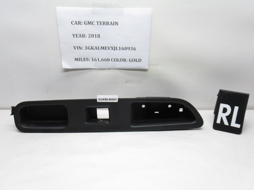 18-22 GMC Terrain Rear Left Door Window Switch Bezel Trim Plate 84211434 OEM