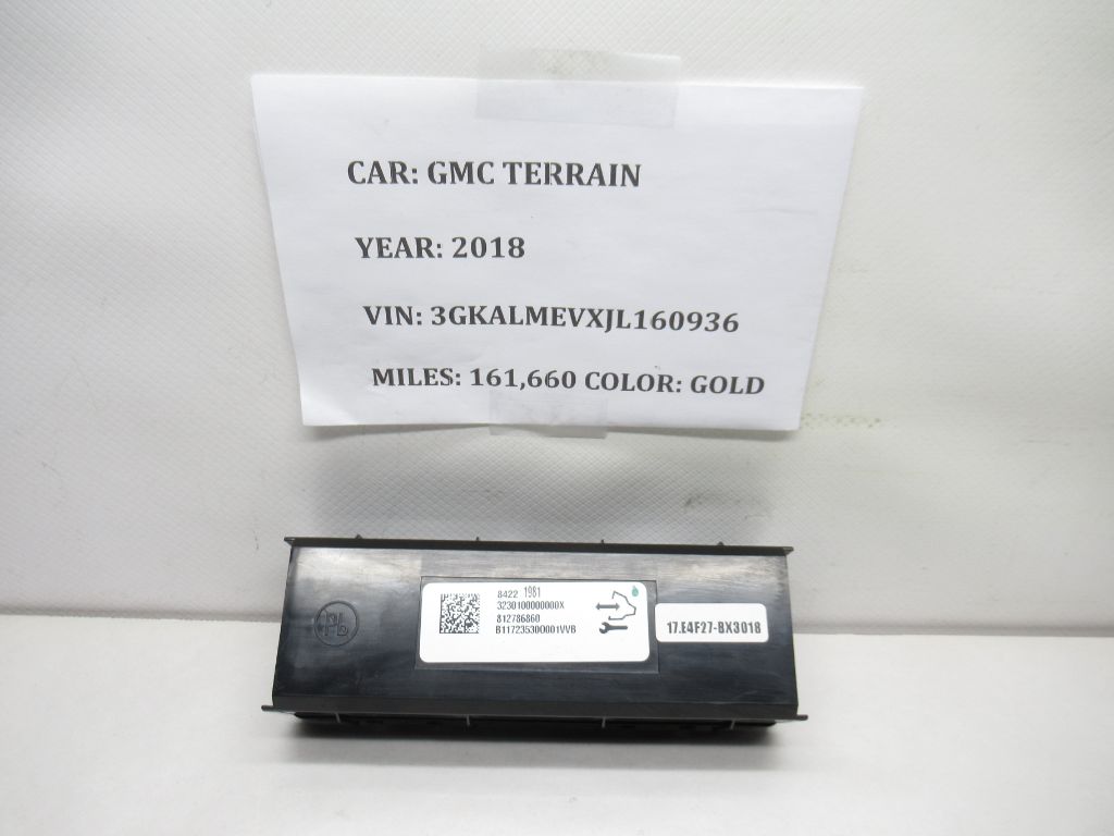 2018-2019 GMC Terrain Temperature Control Module 84221981 OEM