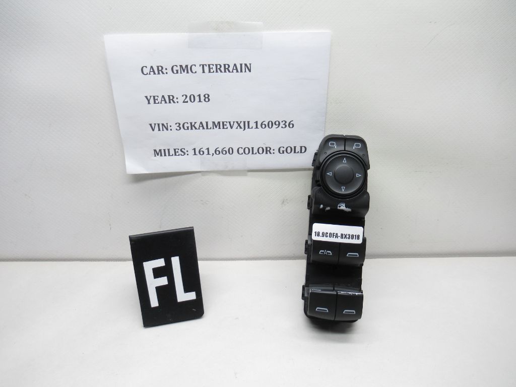 2018-2019 GMC Terrain Power Window Master Switch Front Left 84139693 OEM