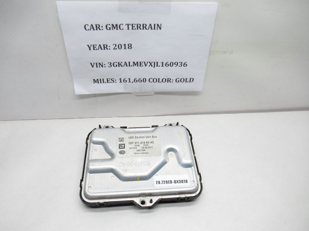 2018-2020 GMC Terrain Headlight Control Module Ballast 5DF01181860AC OEM
