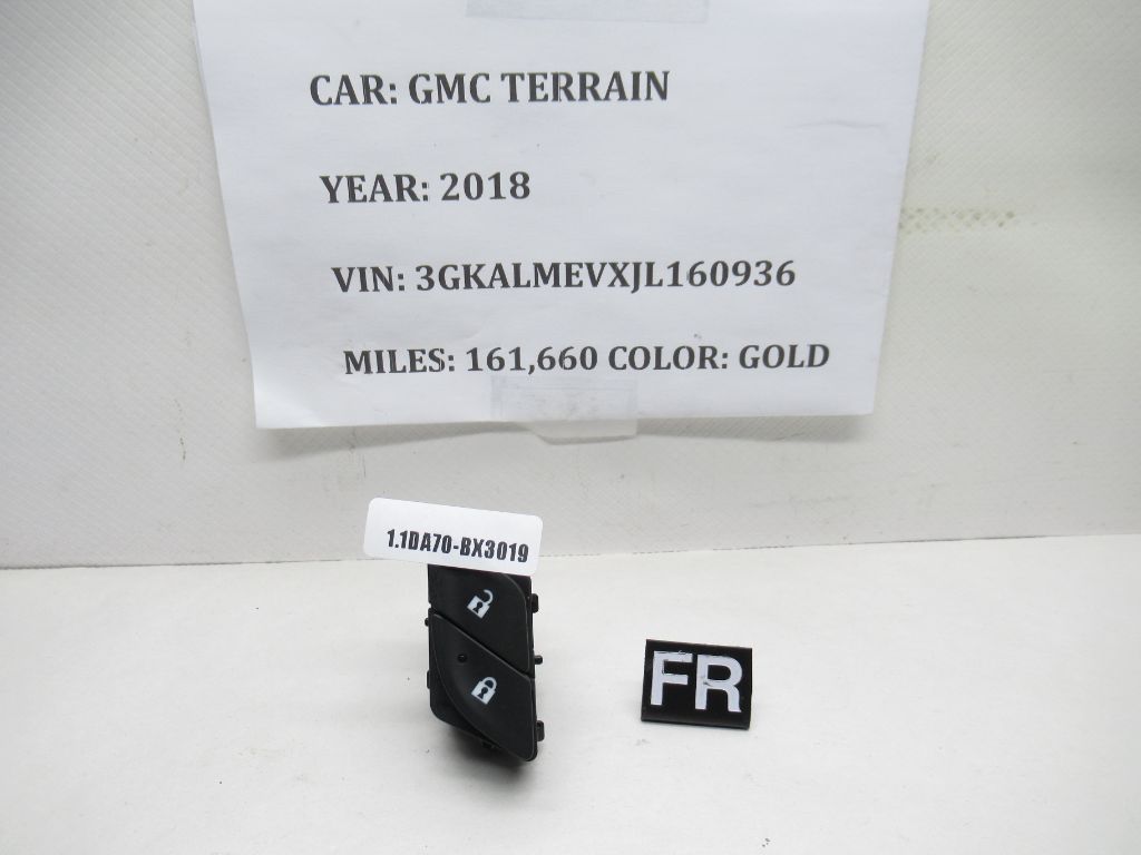 2018-2022 GMC Terrain Front Right Door Lock Control Switch 23397509 OEM