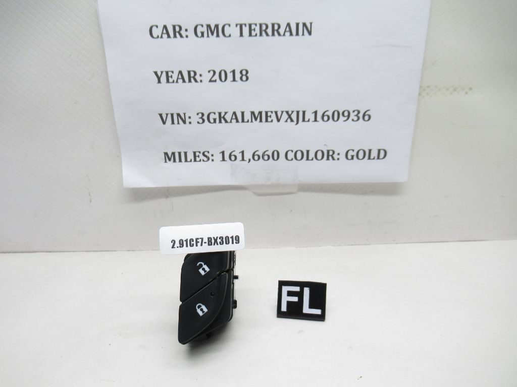 2018-2022 GMC Terrain Front Left Door Lock Control Switch 23397508 OEM