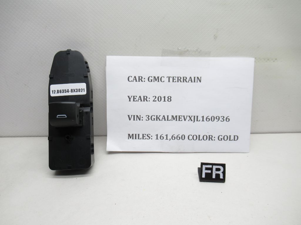 2018-2022 GMC Terrain Front Right Side Window Control Switch 84139696 OEM