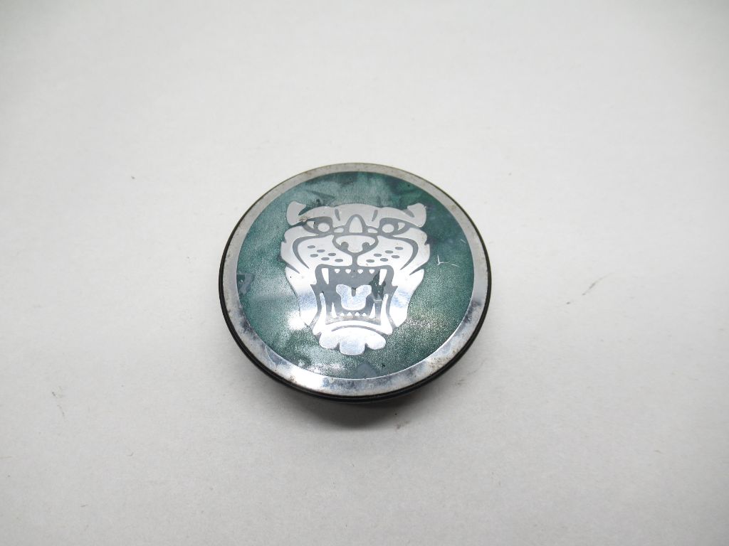 2004-2008 Jaguar S-Type X-Type Wheel Center Cap Green & Chrome OEM