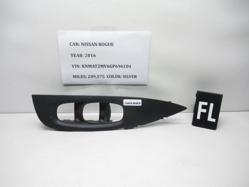 2015-2019 Nissan Rogue Front Left Door Window Switch Trim Bezel 809615HA0A OEM