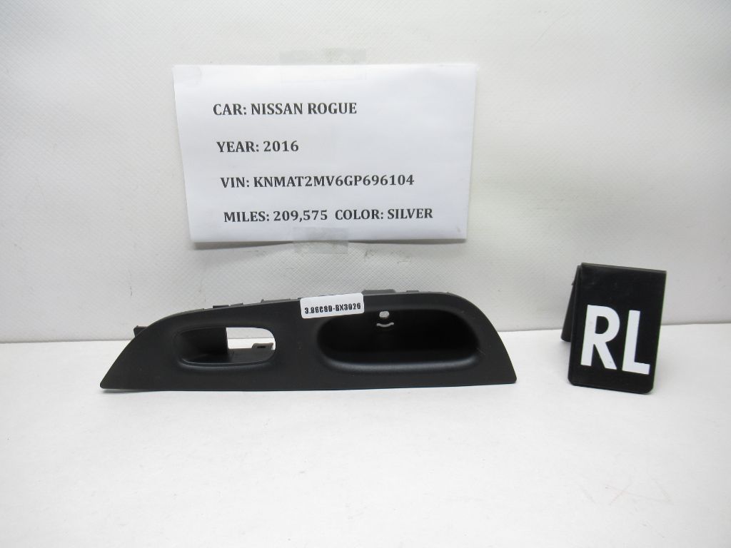 16-19 Nissan Rogue Rear Left Side Window Switch Bezel Panel 829615HA0A OEM