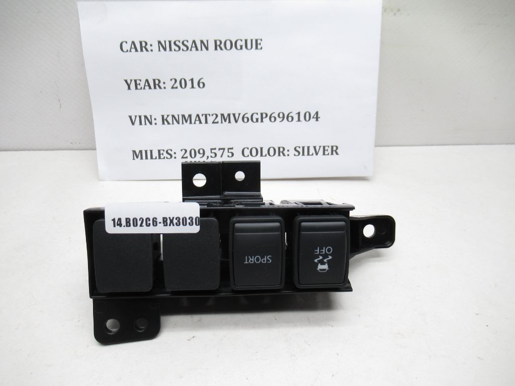 16-17 Nissan Rogue Dash Traction Control & Sport Switch Buttons 25141-1VX0A OEM