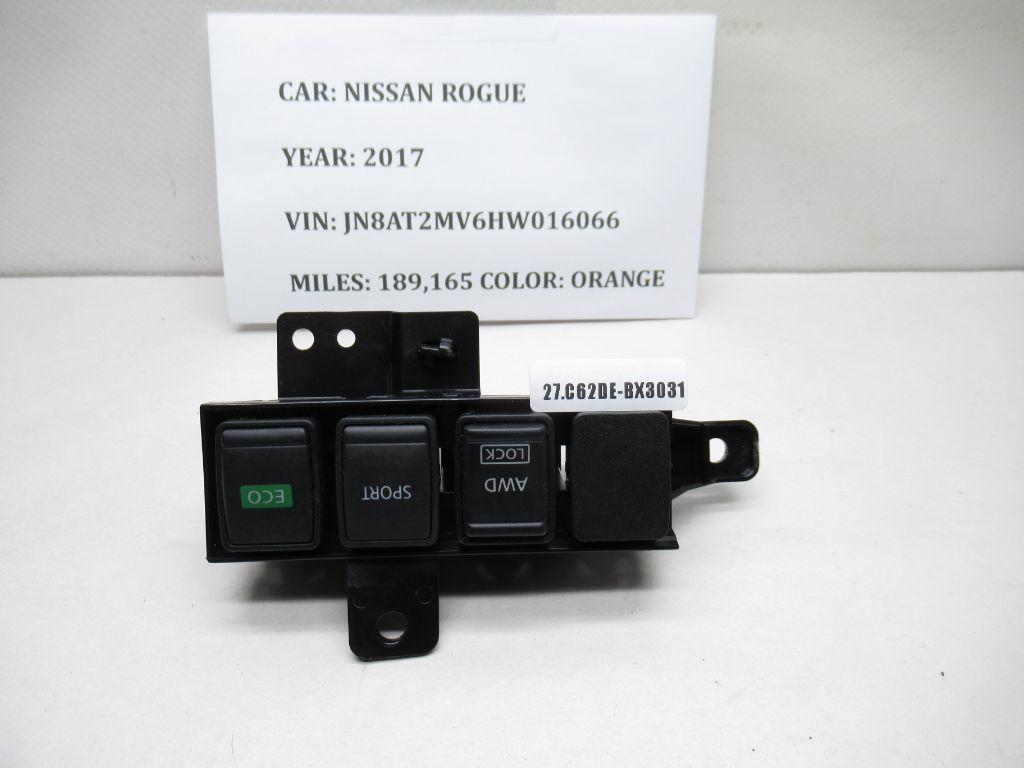 16-19 Nissan Rogue Dash Sport & Eco Mode Awd Lock Switch Buttons 25141-5BC0A OEM
