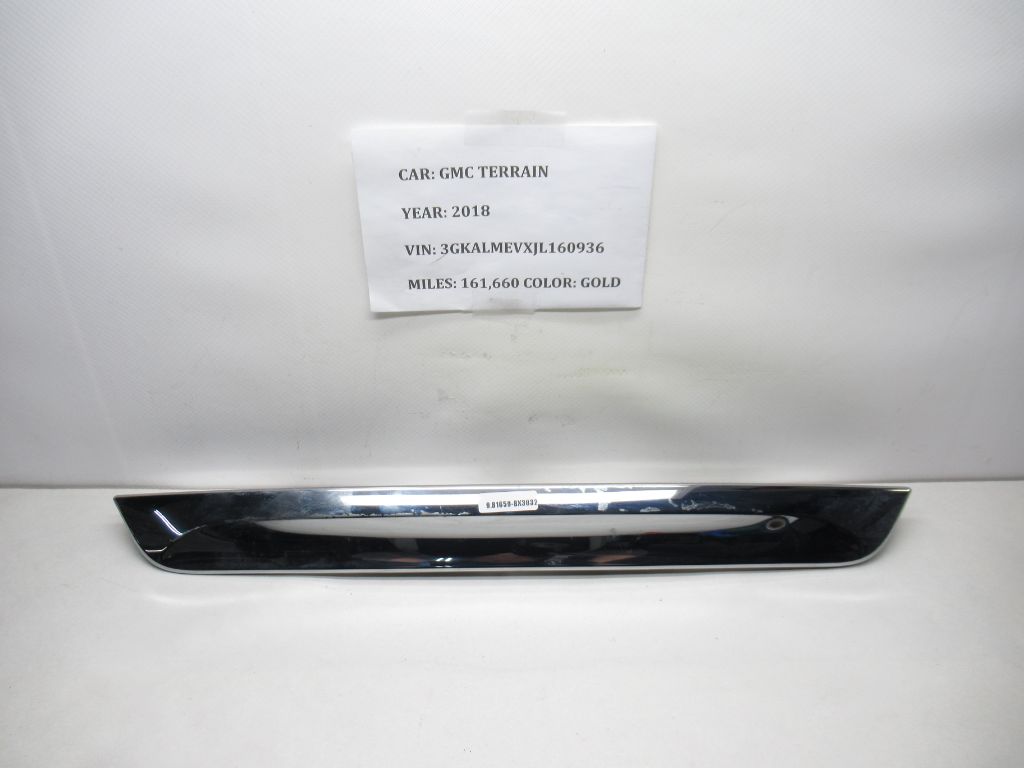 2018-2020 GMC Terrain Rear License Plate Light Molding Trim Chrome OEM