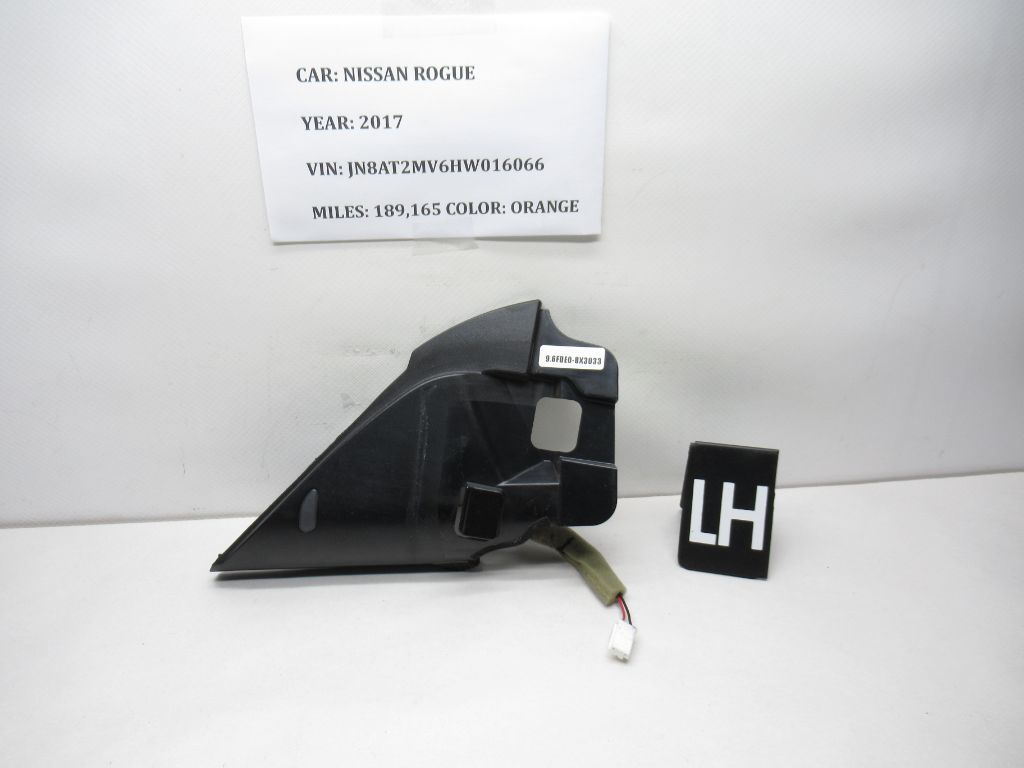 2017-2019 Nissan Rogue Left Front Door Inner Mirror Cover Trim 802934CL1A OEM