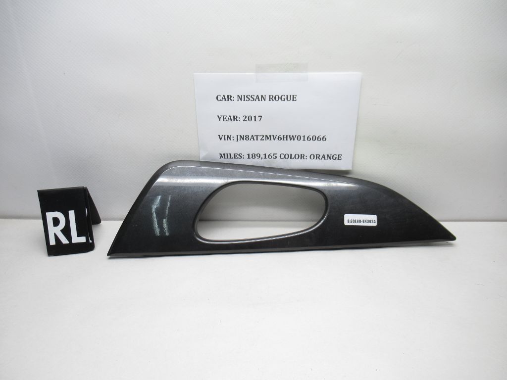 17-19 Nissan Rogue Rear Left Interior Door Handle Bezel Trim 826834CL0A OEM