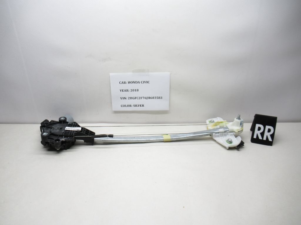 2018-2020 Honda Civic Rear Right Door Window Regulator W/ Motor CM093710A OEM