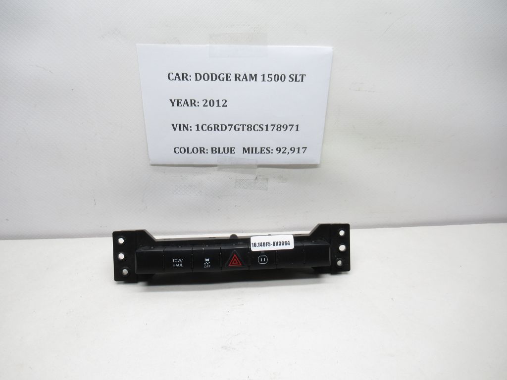 2012 Dodge Ram 1500 Hazard Traction Tow Haul Control Switch P68026057AC OEM