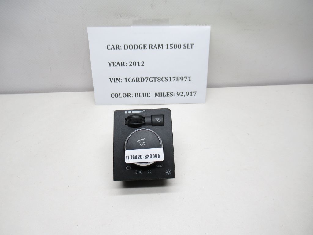 2011-2012 Dodge RAM 1500 Headlight Switch Control P04602918AA OEM