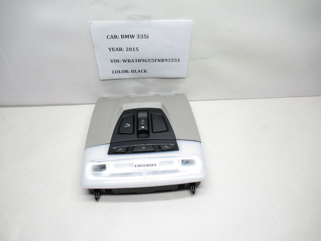 12-15 BMW 335i Overhead Console Dome Light Sunroof Switch 9321472 OEM