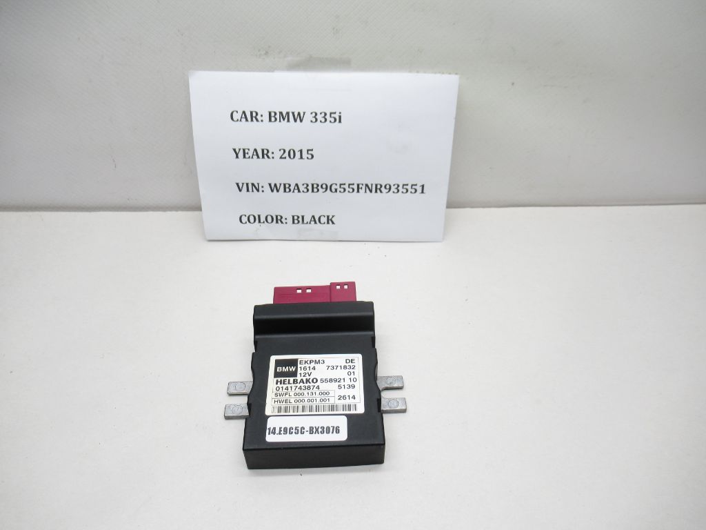 2014-2015 BMW 335i Fuel Pump Control Module 7371832 OEM