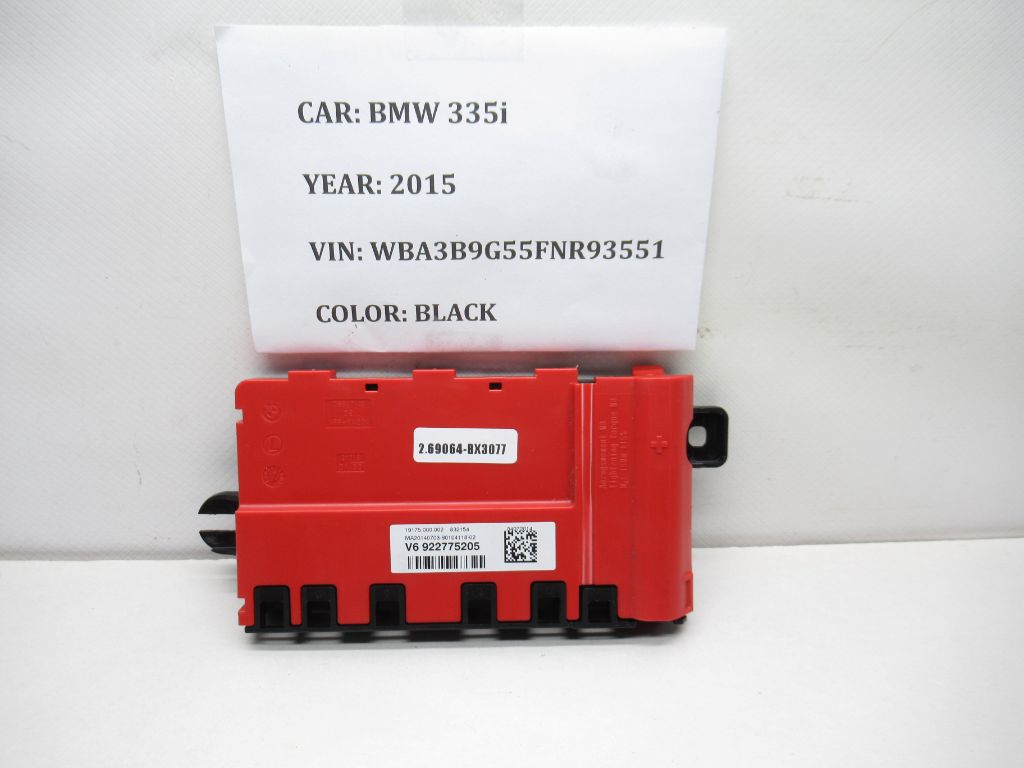 2014-2015 BMW 335i Power Battery Distribution Fuse Box 922775205 OEM